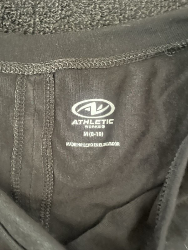 Mens Athletic Works Long Sleeve T Shirt Size M 8-10 Black Round Neck NWT gallery