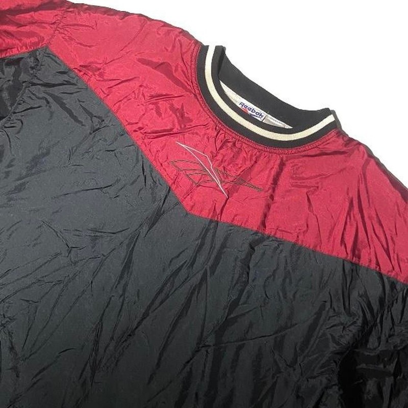 Vintage Y2K Reebok Colorblock Pullover Windbreaker Nylon Mens XL Maroon Black gallery