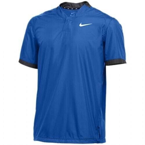 NIKE Baseball Short Sleeve CAGE JACKET HOT JACKET BLUE Vented BQ3237-493 SZ M gallery