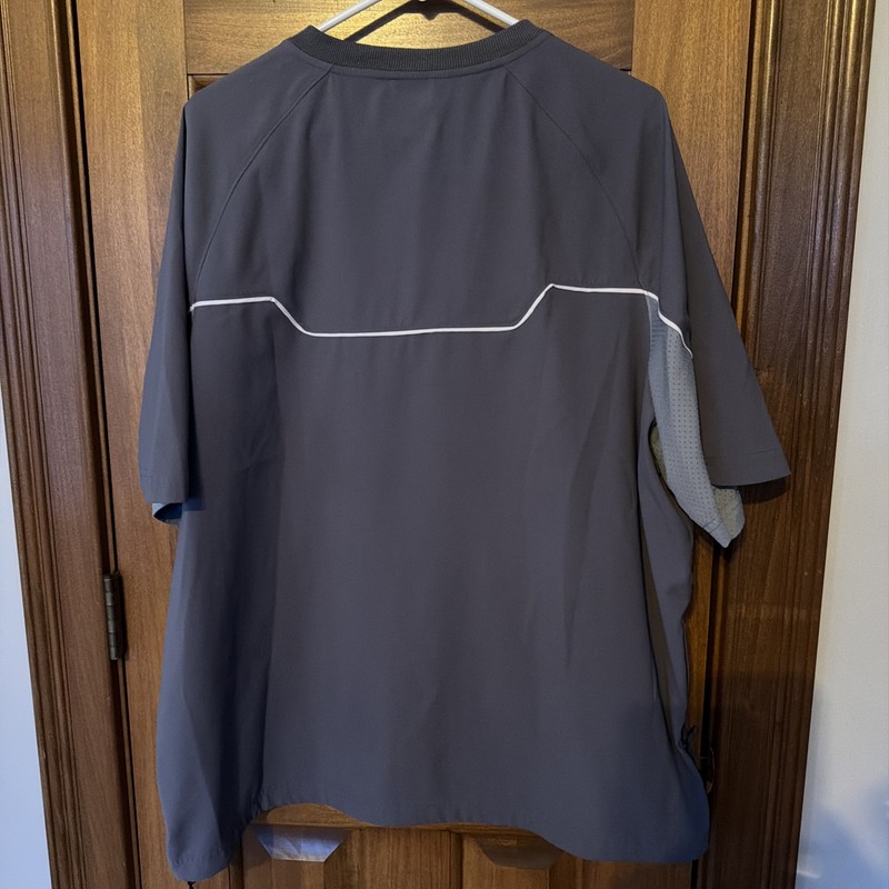 Under Armour Warm-up Pullover Jersey Shirt, Men MED, Gray Vented Zip Bungee gallery