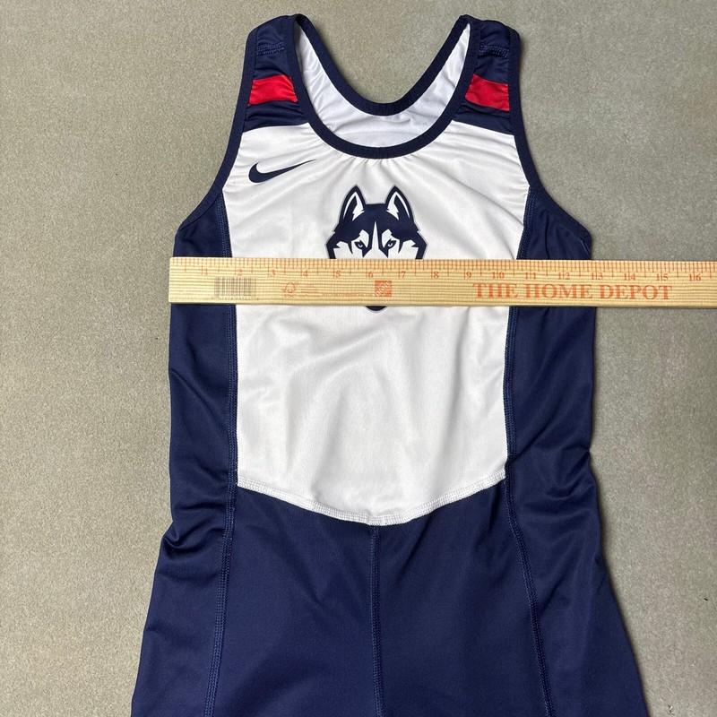 Nike Pro Elite UConn Huskies Singlet Mens Small Track Unitard Speedsuit USA Made gallery