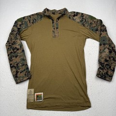 Propper Shirt Mens M/L Brown Long Sleeve FROG FR Combat Woodland MARPAT Top