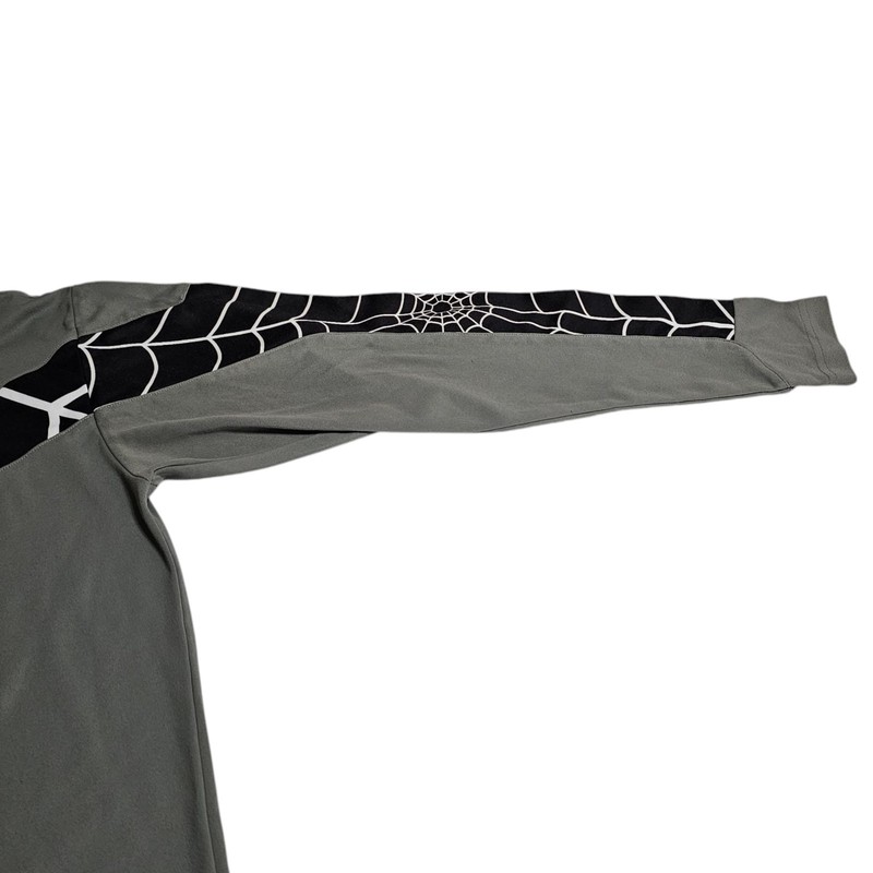 Spyder 1/4 Zip Pullover Mens L Gray Black Web Design Long Sleeve Graphic gallery