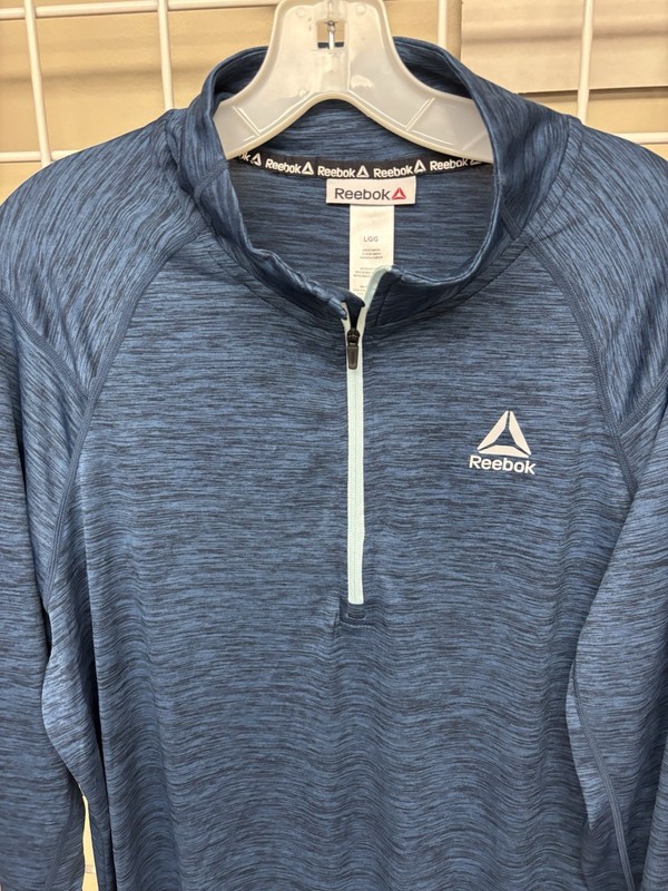 Reebok Quarter Zip Pullover Activewear Shirt Size Large Light And EUC gallery
