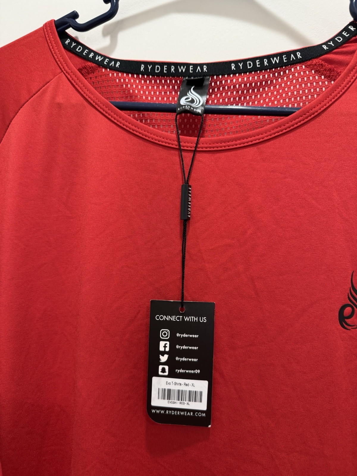 NWT New Men’s Red Ryderwear Xl Athletic Training Quick Dry Shirt Next Level gallery