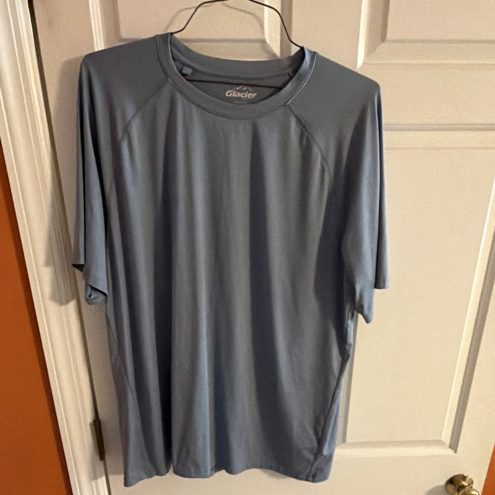 Glacier Performance Men's XXL Blue Performance Activewear Crew Neck T-Shirt