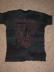 Mens Affliction Black/Red Shirt! Size M
