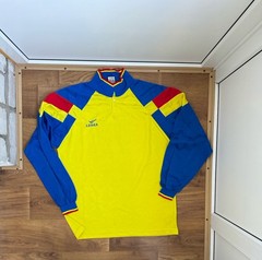 Legea Maglia Manica Lunga Sportiva Blu Nero Vintage Sportswear Football 90s L