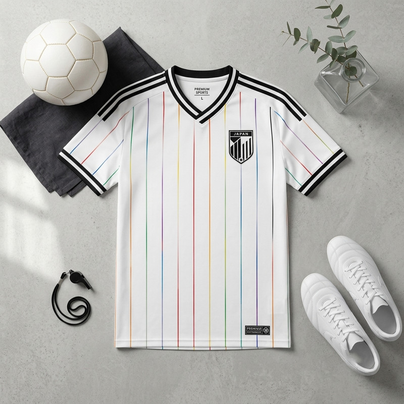 Premium Custom Stripe Soccer Jersey, Lightweight Shirt, Breathable Football Top gallery