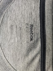 Reebok Men’s XL Regular Gray Crew Neck Lightweight Polyester Logo T-Shirt