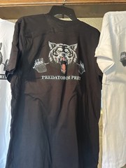 Men’s Workout Gym Shirts – Earn Your Rest Predator or Prey / Wolf Or Shark – NEW