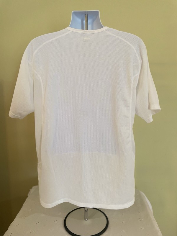 Nike FIT DRY White Short Sleeve T-Shirt Men's XL Polyester gallery