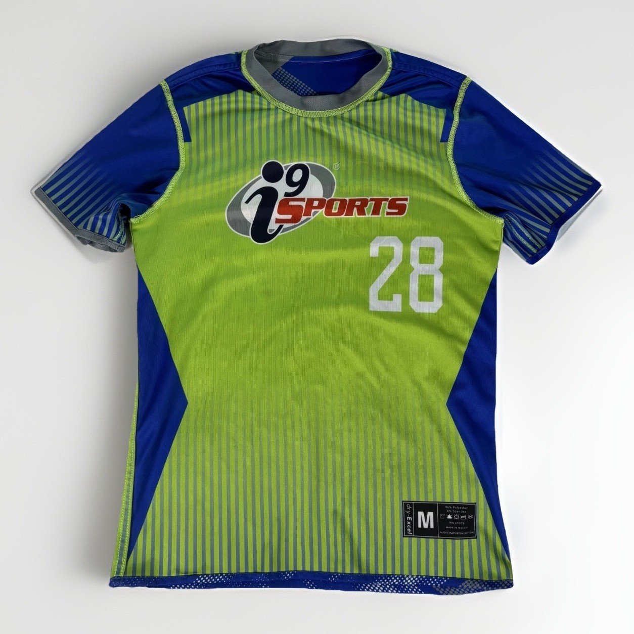 Augusta Sportswear i9 Sports Jersey Mens Medium Blue Green Reversible #28 Bike gallery