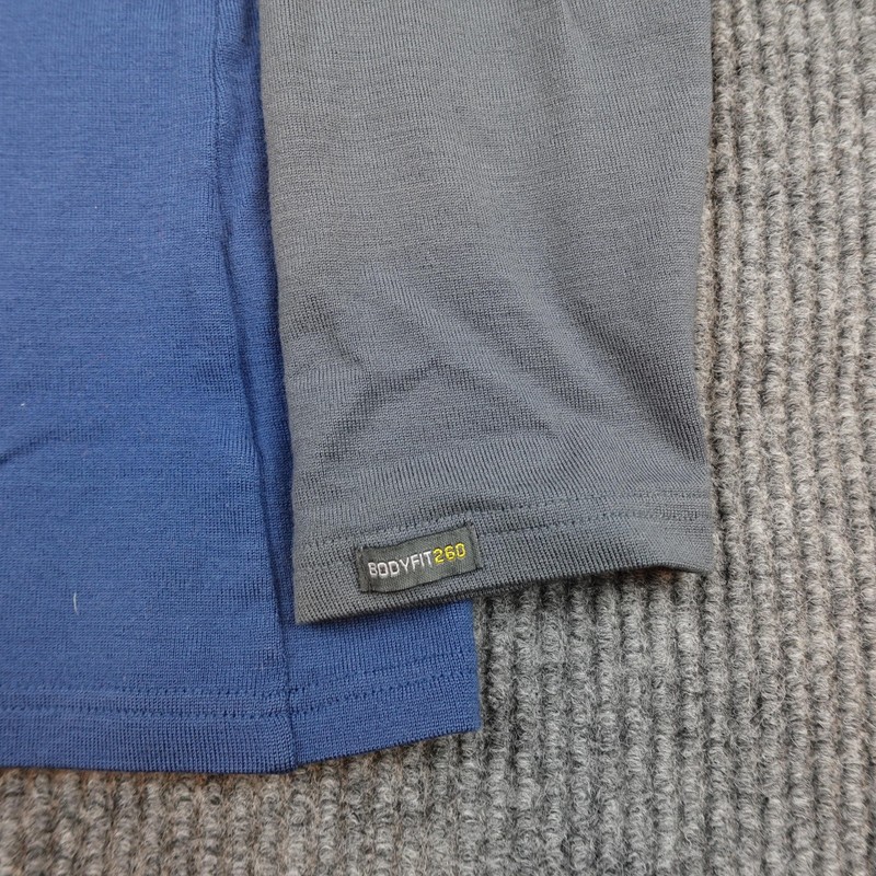 Icebreaker Bodyfit 260 Shirt Mens Large Blue Gray Merino Wool Base Layer gallery