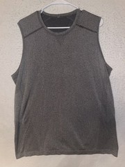 Lululemon Metal Vent Tech Sleeveless Shirt Men’s sz XL Grey Mesh Gym