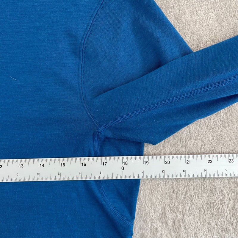 Lululemon Somatic Shirt Men Small Blue Long Sleeve Reflective Line Activewear gallery