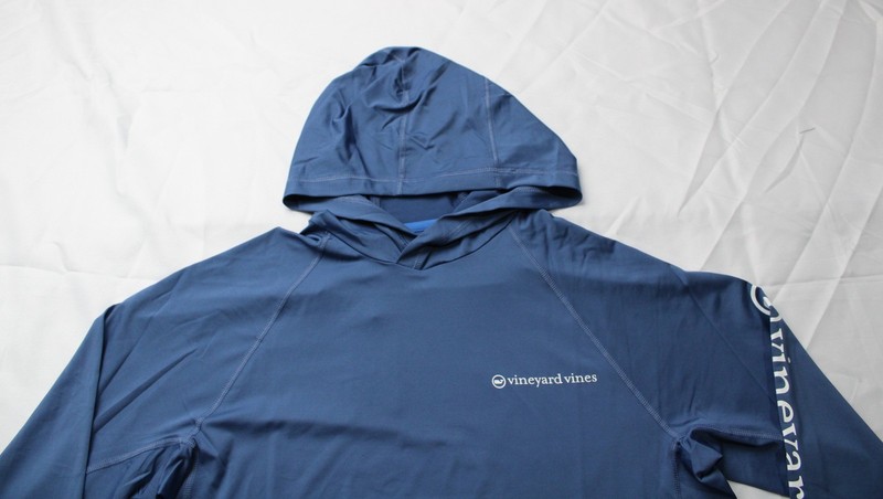 Vineyard Vines Mens Whale Dot Long-Sleeve Harbor Hoodie Tee BL1 Moonshine Medium gallery