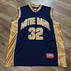 College Authentics Notre Dame Jersey Mens Medium Blue Good Basketball #32 Mesh
