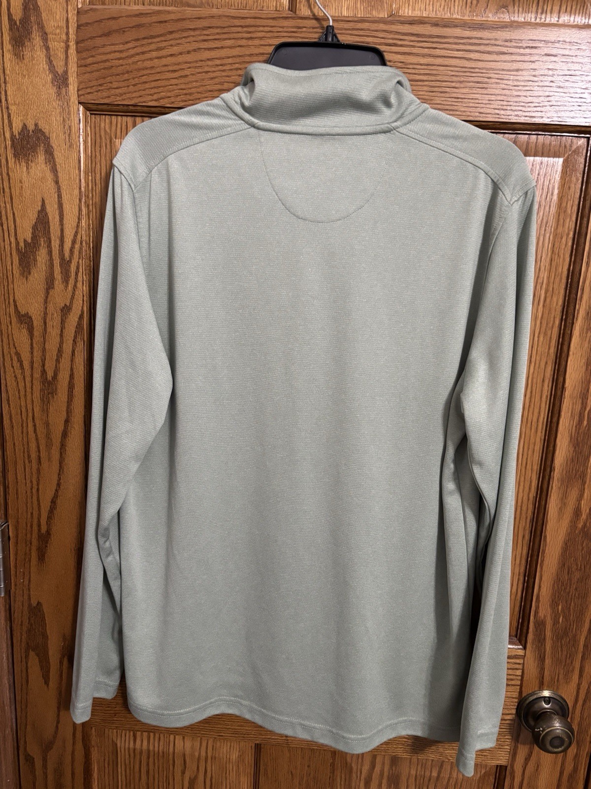 Maelreg Men's Performance 1/4 Zip Pullover Golf Long Sleeve, Light Green Size M gallery