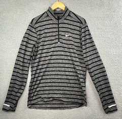 Nike Dri-Fit Vapor Running Shirt Mens Medium Enamel Black 1/4 Zip 799135-010