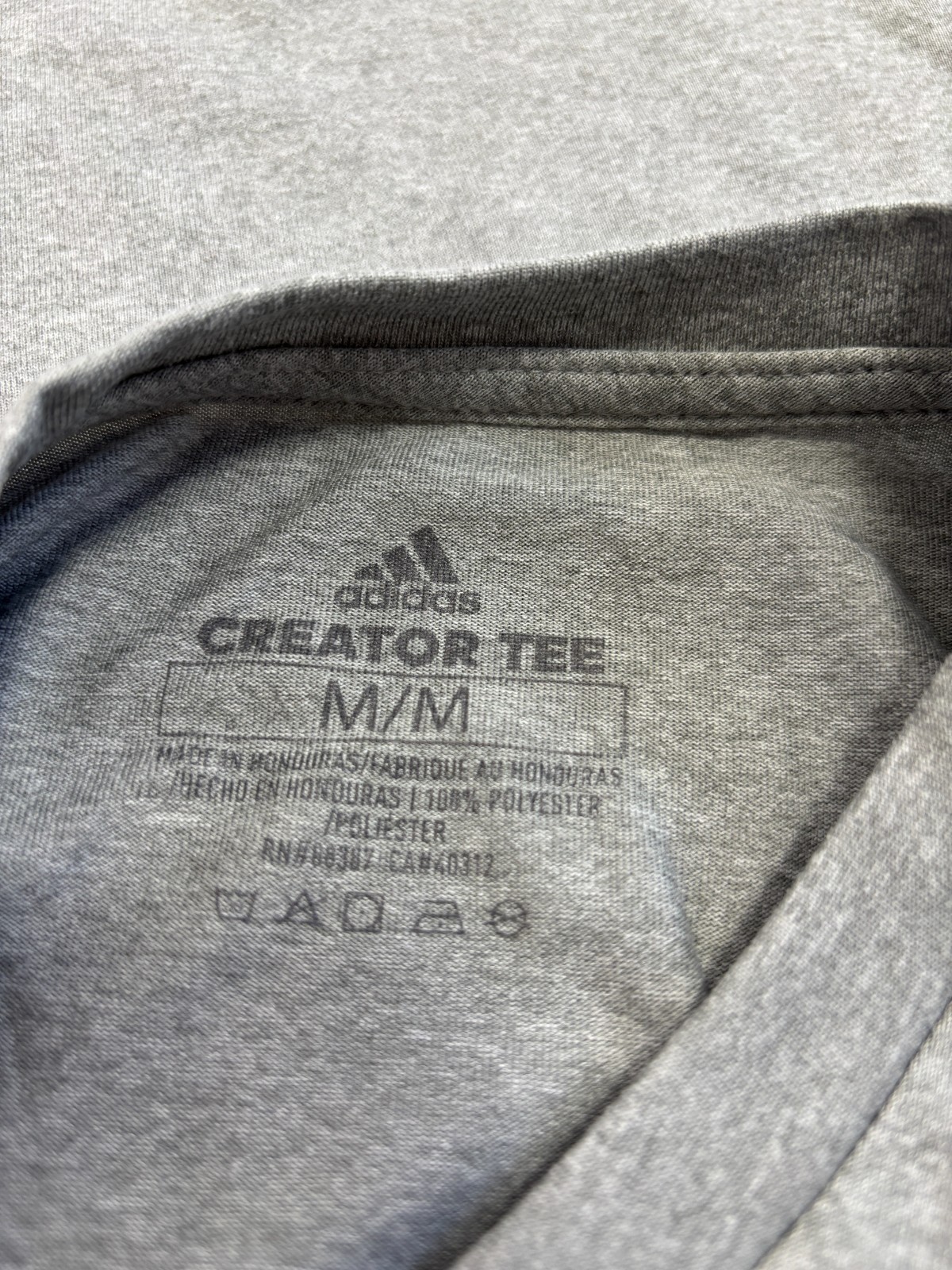 Adidas Men's Creator SS Gray Athletic Short Sleeve Tee Size M gallery