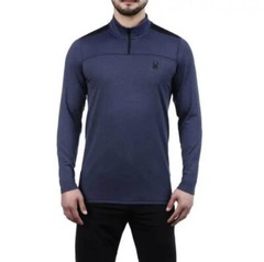 Spyder Active Men’s Performance ¼ Zip X-Large Blue/Heather Four-Way Stretch.