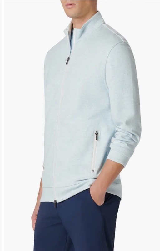 Bugatchi Reversible Jacket Mens M Full Zip Golf Pullover Sweater New $199 gallery