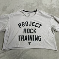 Under Armour Project Rock Heavyweight Stay Hungry Cutoff Gray T-Shirt Men’s XL
