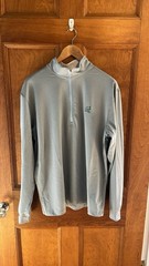 Straight Down Men’s 1/4 Zip Golf Pullover Sz L Gray Bob-O-Link Golf Club 1916