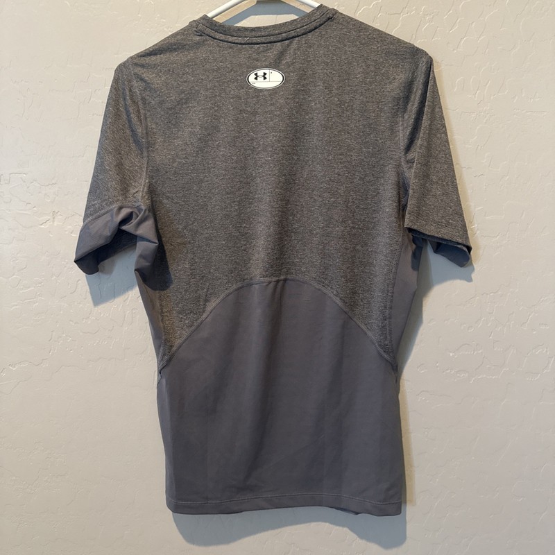Under Armour Men's LG Gray HeatGear Short Sleeve Compression Shirt NWOT 1361518 gallery