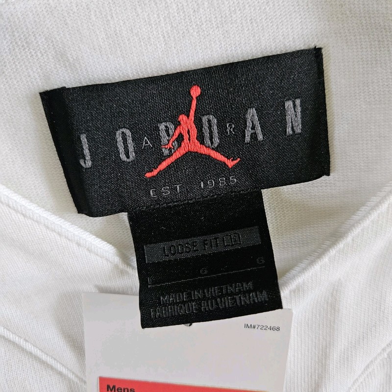 Nike Air Jordan Flight MVP Baseball Jersey White FN4663-100 Men's Size Large gallery