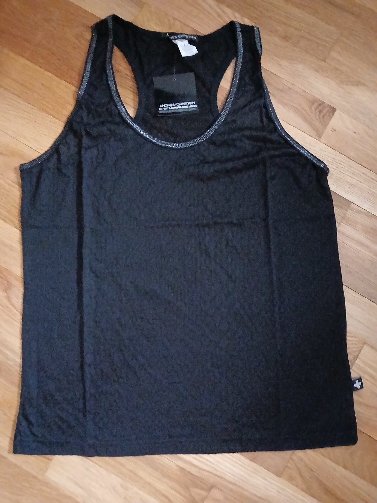 Andrew Christian Snakeskin Burnout Tank Size XL Black 2836 Gay Men's Sportswear gallery