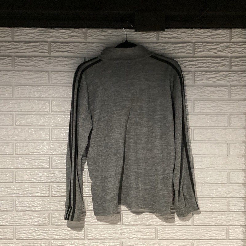 Adidas Quarter Zip Cuffed Sleeves Sweatshirt Gray Pullover Men’s Medium gallery