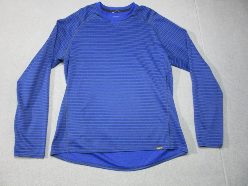 Patagonia Capilene 3 Midweight Baselayer Shirt Mens Large Blue Striped Polartec gallery
