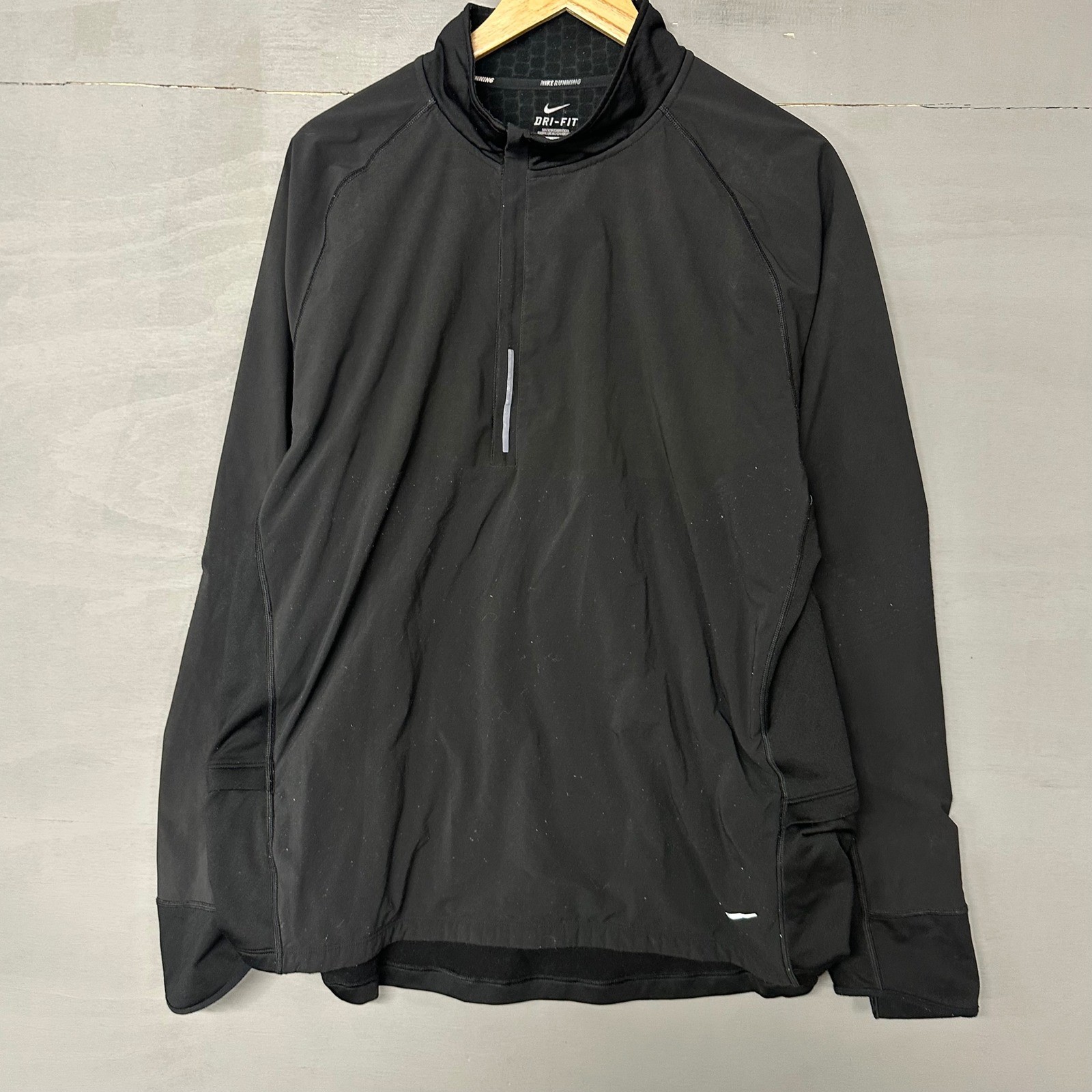 Nike Running Dri-FIT Mens XL Black Quarter Zip Pullover Long Sleeve Shirt gallery