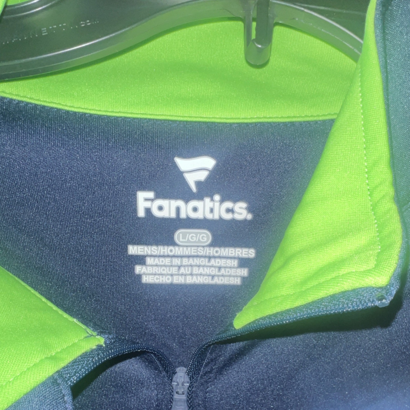 Officially Licensed Fanatics Seattle Seahawks Men's Quarter Zip Pullover Size L gallery
