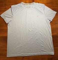 Speedo Mens Blue Polyester UPF 50+ Block The Burn Shirt Outdoors T Shirt Sz XXL