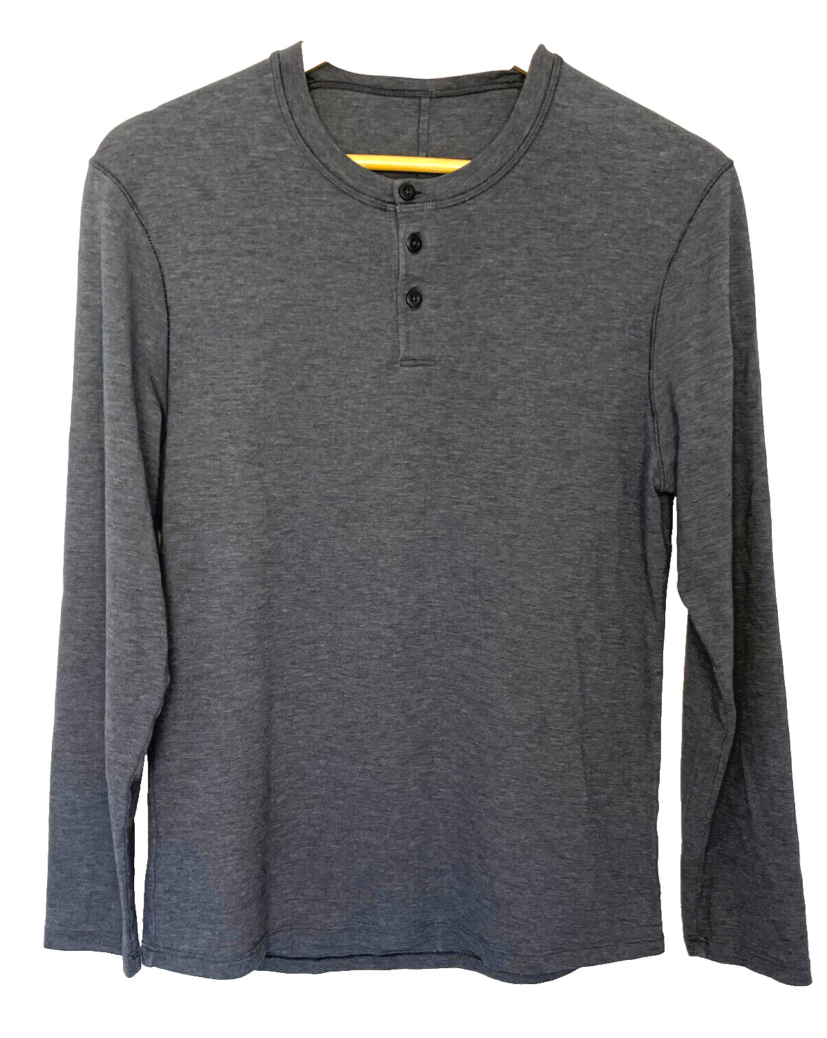 Lululemon Mens GrayHenley Long Sleeve Stretch top Size ? Check measurements gallery
