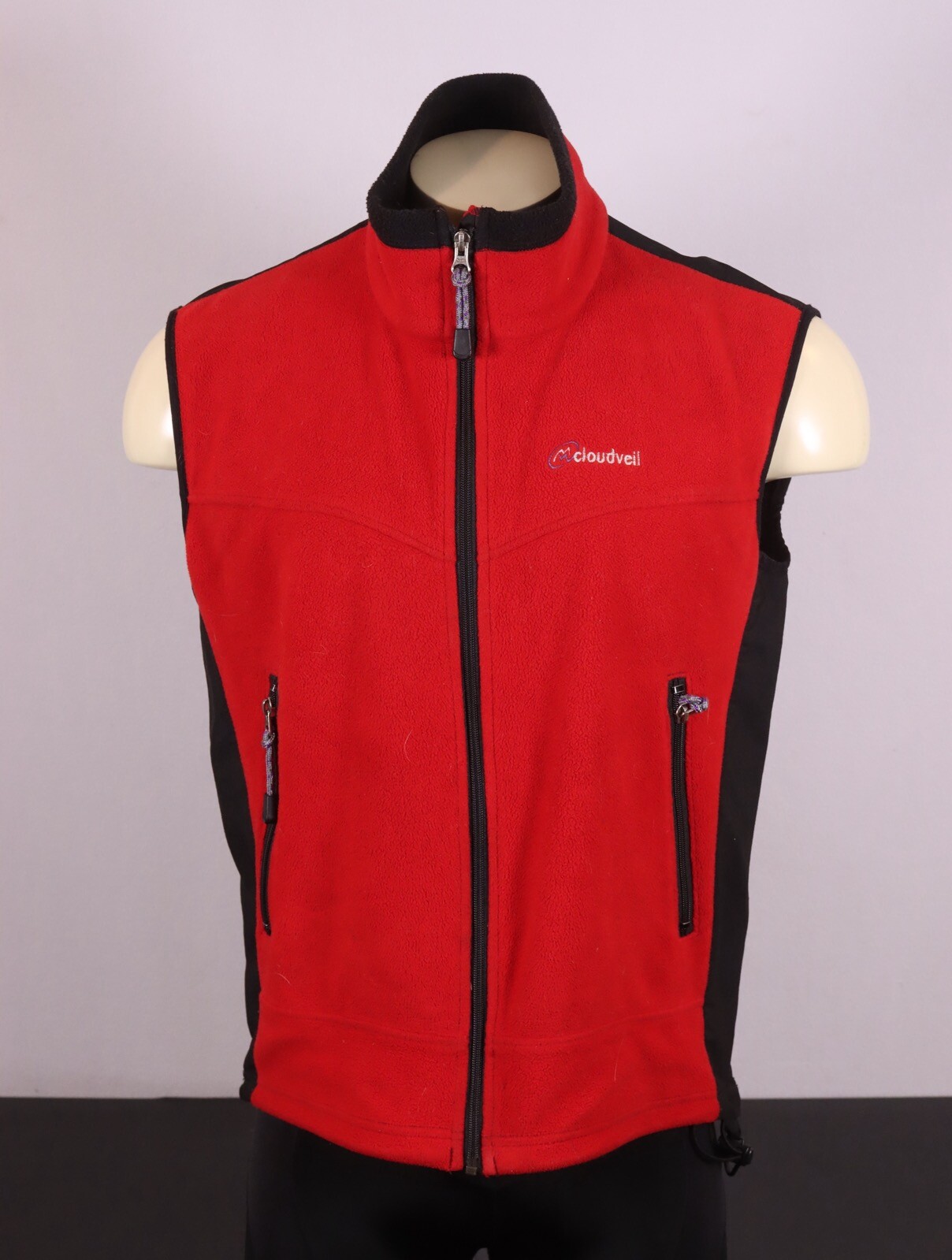 CLOUDVEIL Men’s Medium Wind Resistant Fleece Outdoors Vest -Red/Black MiUSA gallery