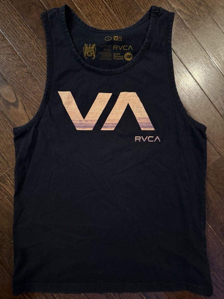 RVCA Lightweight Black Sleeveless Tank Top Artist Network Program Men's S