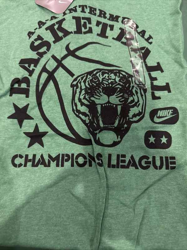 Nike Basketball A-A-A Intermural Champion League Short Sleeve Size L Green gallery