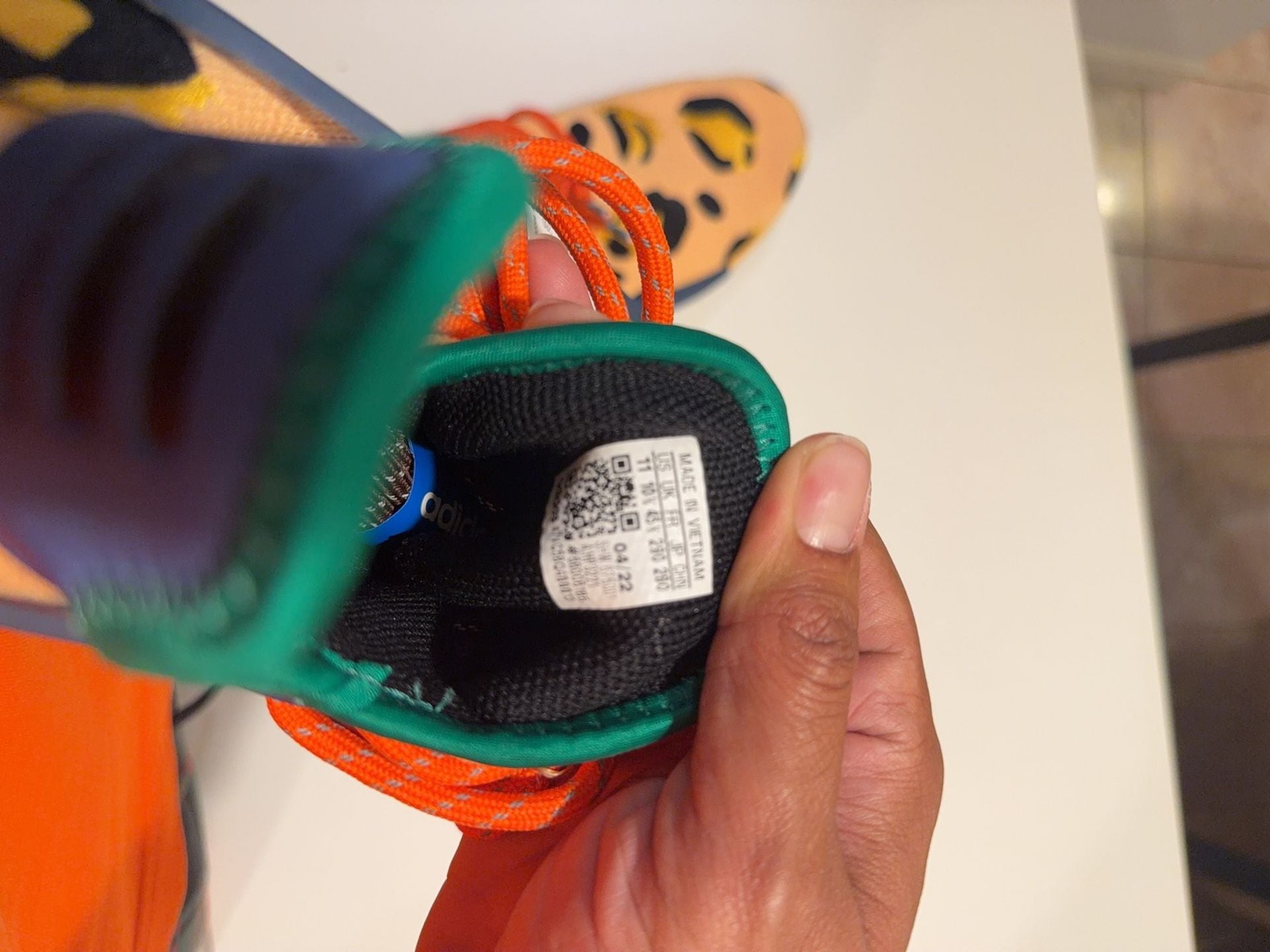 Adidas Pharrell Williams HU NMD Animal Print Orange Size 11 gallery