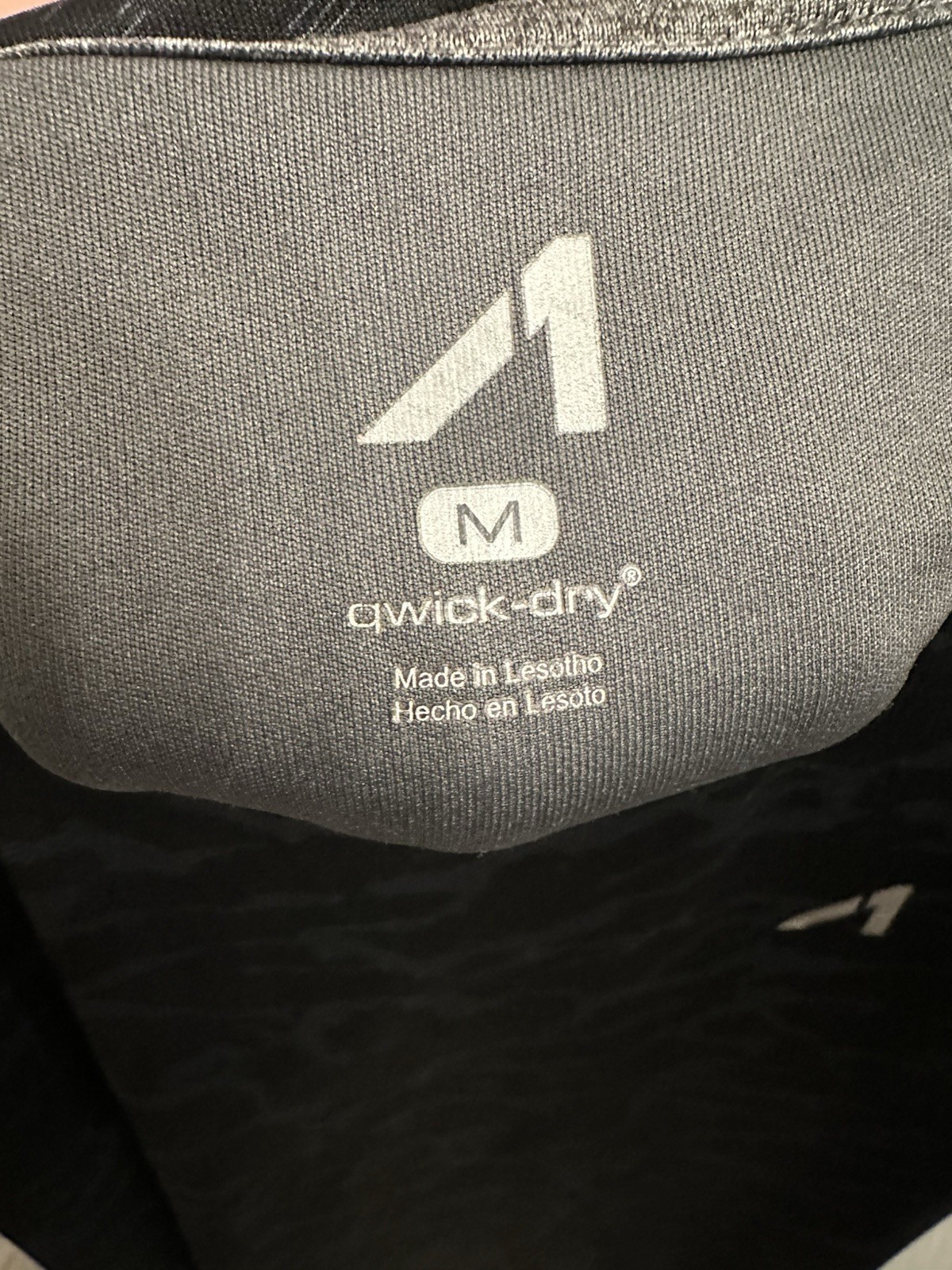 AND1 Men's Size M Qwick-Dry Performance T-Shirt Black Gray Camo Workout Gym Top gallery