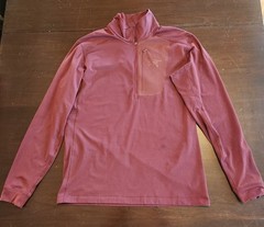 Arc’teryx Burgundy 1/4 Zip Famous Rho Medium Weight Men’s Base Layer LG