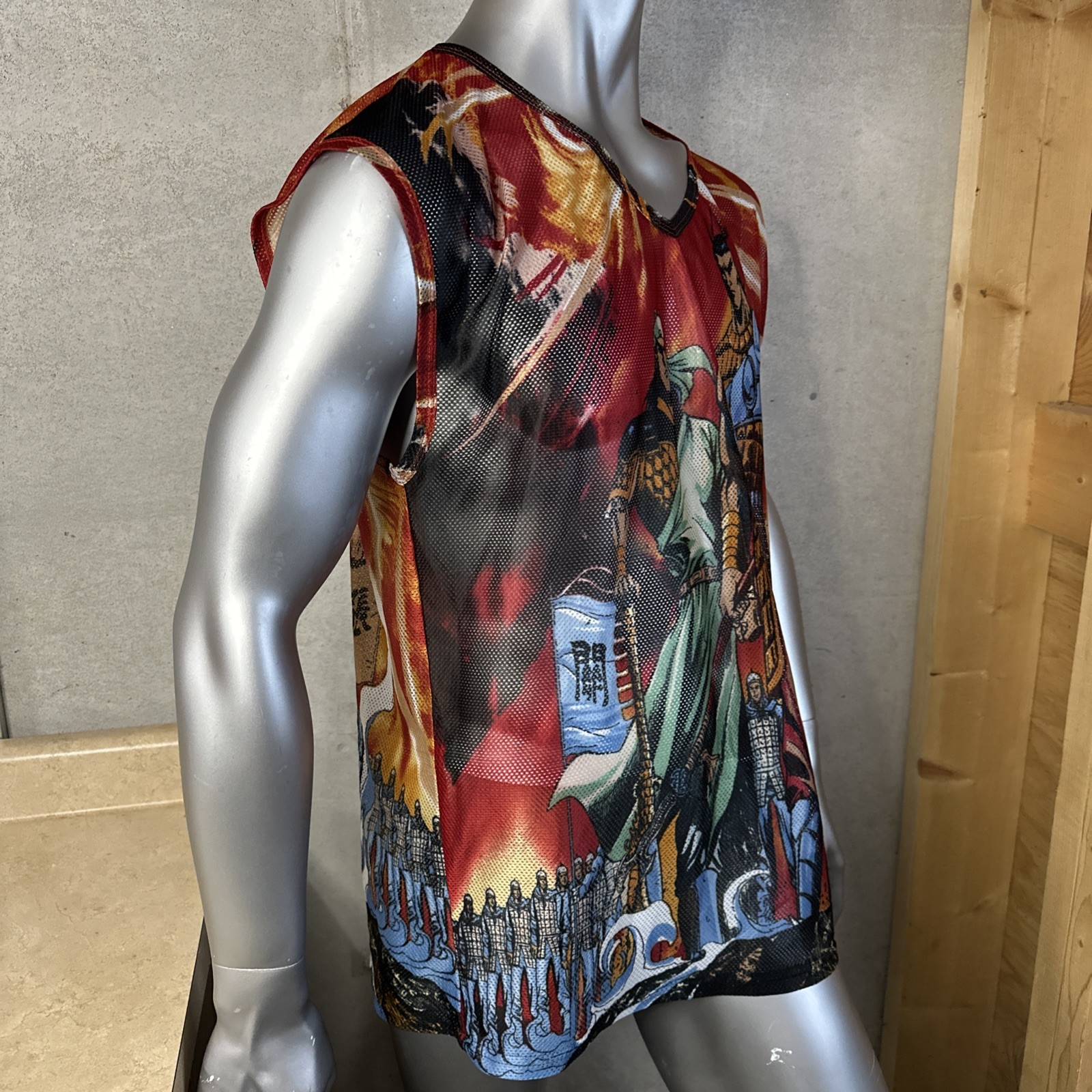 Claudio Nucci Sheer Jersey Tank Top Warriors Men’s XL All Over Print gallery