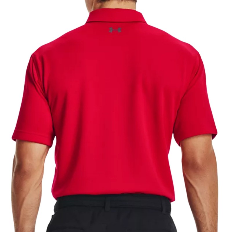 UNDER ARMOUR Performance Tech Golf Polo Shirt sz XL X-Large Red Loose Fit gallery