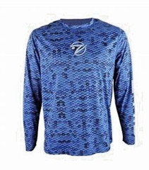 Gillz Long Sleeve UV Scales Performance Fishing Shirt – LARGE Snorkel Blue