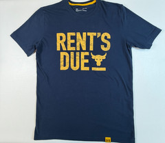 Under Armour Rent’s Due Project Rock T Shirt Mens Small Blue Loose Heatgear