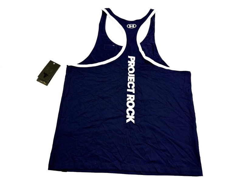 Under Armour Project Rock Hardest Worker In The Room Tank Top Blue Men M 1383310 gallery