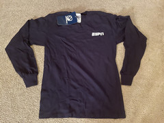 Vintage ESPN LongSleeve Shirt LS T-Shirt M Medium NAVY BLUE NWT